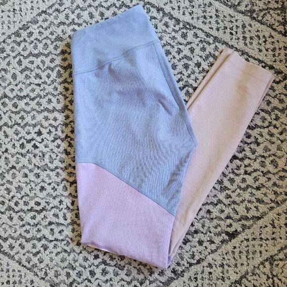 Outdoor Voices Tri-Tone Leggings - Blue, Pink, Beige - Picture 4 of 7